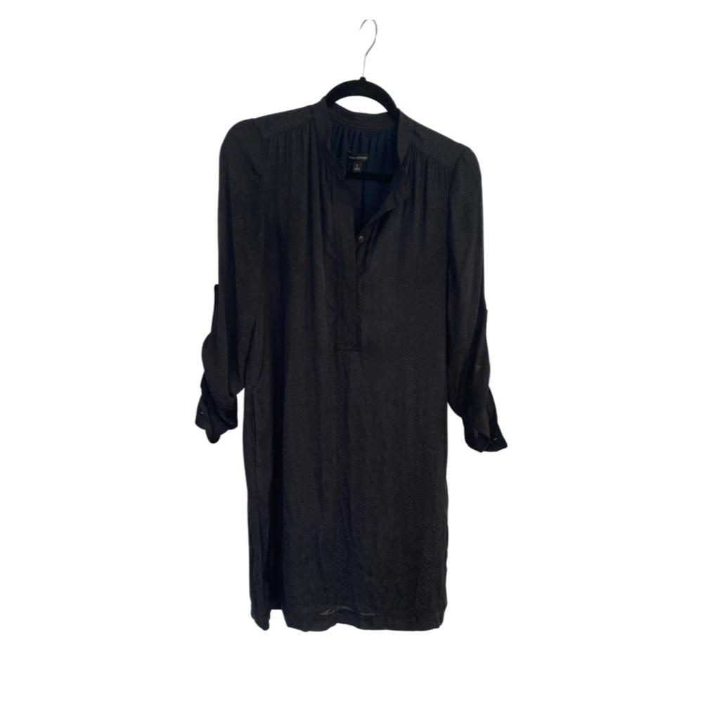 Banana Republic black snakeskin tunic dress